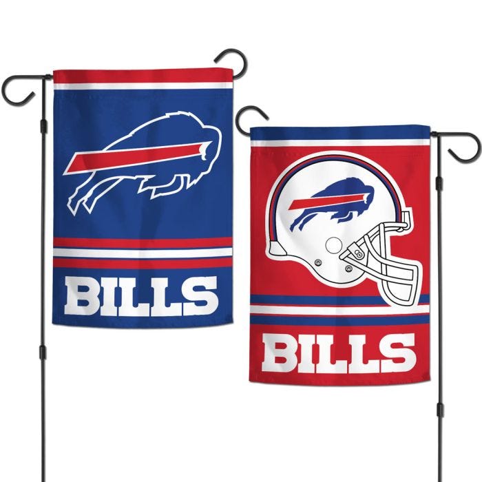 Buffalo Bills Garden Flags 2 sided 12.5 x 18