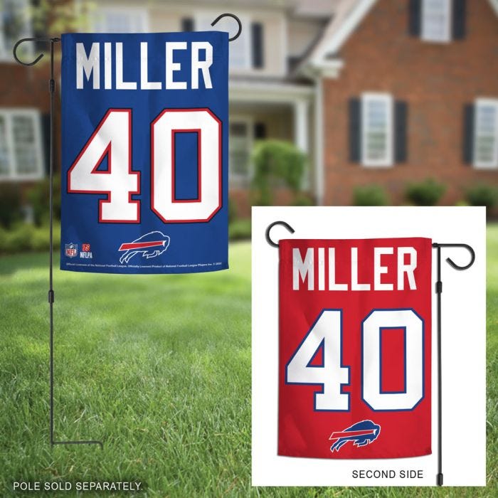 Buffalo Bills Garden Flags 2 sided 12.5 x 18