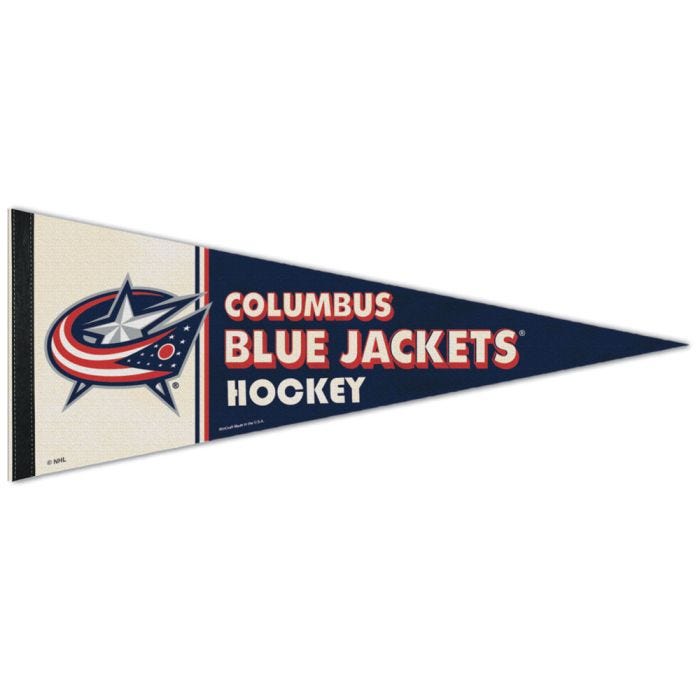 COLUMBUS BLUE JACKETS REVERSE RETRO PREMIUM QUALITY PENNANT 12