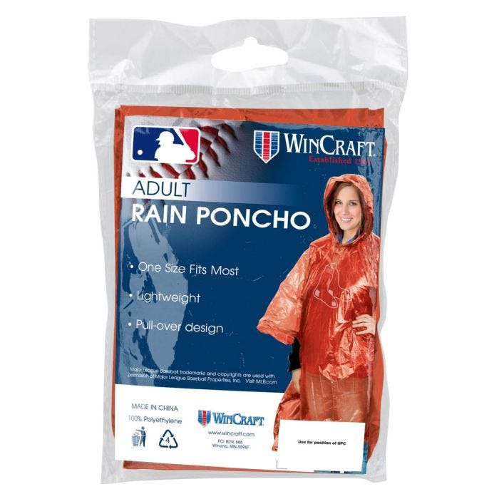 MLB Baltimore Orioles Rain Poncho, One Size