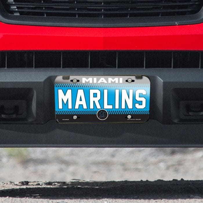Miami Marlins WinCraft Team Logo Plastic License Plate