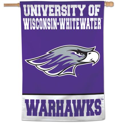 Wisconsin-Whitewater Warhawks Vertical Flag 28" x 40"