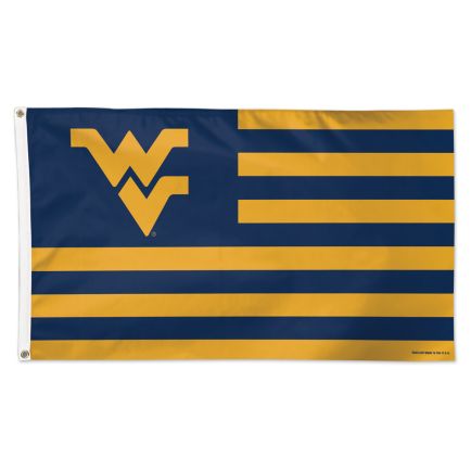 West Virginia Mountaineers / Stars and Stripes NCAA Flag - Deluxe 3' X 5'