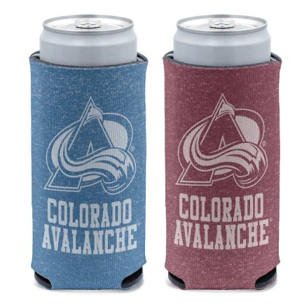 Colorado Avalanche colored heather 12 oz Slim Can Cooler