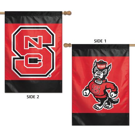 NC State Wolfpack Vertical Flag 2 Sided 28" x 40"