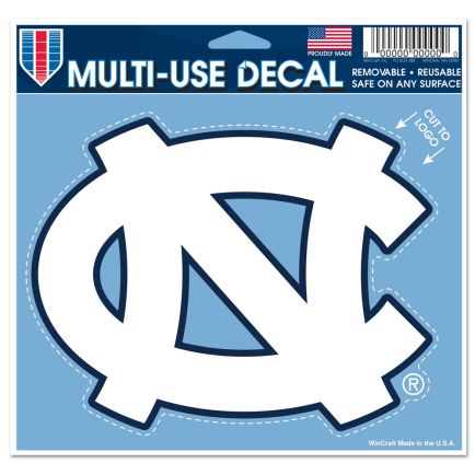 North Carolina Tar Heels Multi-Use Decal - cut to logo 5" x 6"