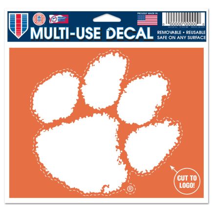 Clemson Tigers Multi-Use Decal - cut to logo 5" x 6"