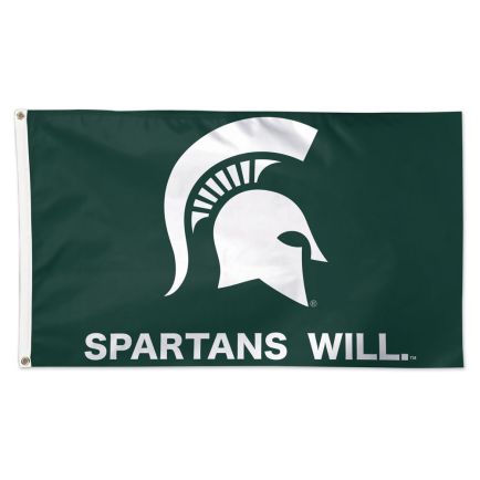 Michigan State Spartans SPARTANS WILL Flag - Deluxe 3' X 5'