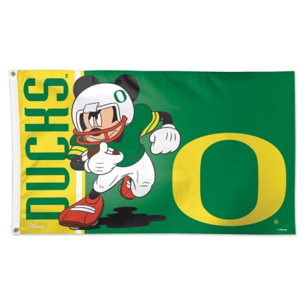 Oregon Ducks / Disney MICKEY MOUSE FOOTBALL Flag - Deluxe 3' X 5'