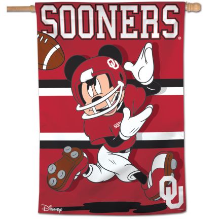 Oklahoma Sooners / Disney MICKEY MOUSE Vertical Flag 28" x 40"