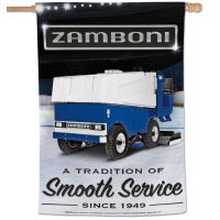Zamboni Photo Vertical Flag 28" x 40"