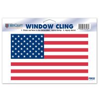 Patriotic US Flag Static Cling Decal 4.5" x 8.5"