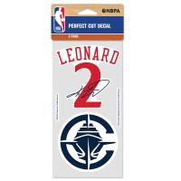 Los Angeles Clippers Perfect Cut Decal Set of two 4"x4" Kawhi Leonard