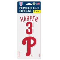 Philadelphia Phillies / MLB Players Perfect Cut Decal Set of two 4"x4" Bryce Harper