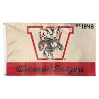 Wisconsin Badgers / Vintage Collegiate Flag - Deluxe 3' X 5'