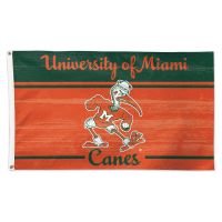 Miami Hurricanes / Vintage Collegiate Flag - Deluxe 3' X 5'