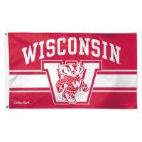 Wisconsin Badgers / Vintage Collegiate Flag - Deluxe 3' X 5'