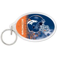 Denver Broncos Acrylic Key Ring Carded Oval