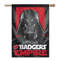 Wisconsin Badgers DARTH VADER Vertical Flag 28" x 40"