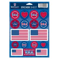 Patriotic Vinyl Sticker Sheet 5" x 7"