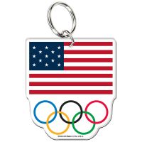 USOC Olympic Rings Premium Acrylic Key Ring