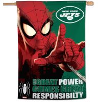 New York Jets / Marvel (c) 2021 MARVEL Vertical Flag 28" x 40"