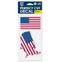 Patriotic Perfect Cut Decal Set of Two 4"x4"