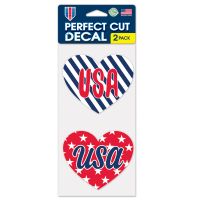 Patriotic Perfect Cut Decal Set of Two 4"x4"