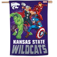 Kansas State Wildcats (c) 2021 MARVEL Vertical Flag 28" x 40"