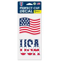 Patriotic Perfect Cut Decal Set of Two 4"x4"