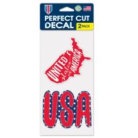 Patriotic Perfect Cut Decal Set of Two 4"x4"