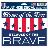 Patriotic Multi-Use Decal -Clear Bckrgd 5" x 6"