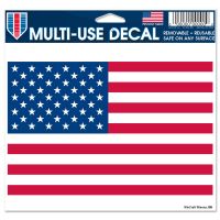 Patriotic Multi-Use Decal -Clear Bckrgd 5" x 6"