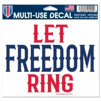 Patriotic Multi-Use Decal -Clear Bckrgd 5" x 6"