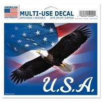 Patriotic Multi-Use Decal -Clear Bckrgd 5" x 6"