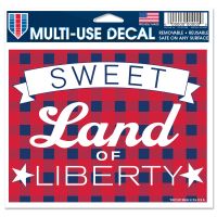 Patriotic Multi-Use Decal -Clear Bckrgd 5" x 6"