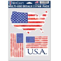 Patriotic FADED FLAGS Multi Use 3 Fan Pack