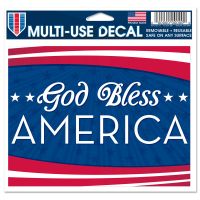 Patriotic Multi-Use Decal -Clear Bckrgd 5" x 6"