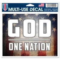 Patriotic Multi-Use Decal -Clear Bckrgd 5" x 6"