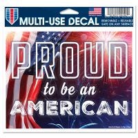 Patriotic Multi-Use Decal -Clear Bckrgd 5" x 6"