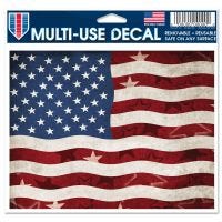 Patriotic Multi-Use Decal -Clear Bckrgd 5" x 6"