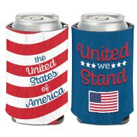 Patriotic UNITED WE STAND Can Cooler 12 oz.