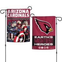 Arizona Cardinals / Marvel (C) 2021 Marvel Garden Flags 2 sided 12.5" x 18"