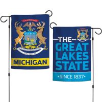 State / Michigan Garden Flags 2 sided 12.5" x 18"