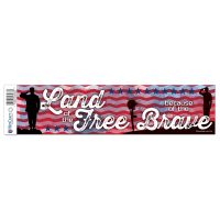 Patriotic Bumper Strip 3" x 12"