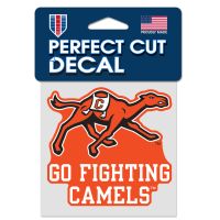 Campbell Fighting Camels SLOGAN Perfect Cut Color Decal 4" x 4"