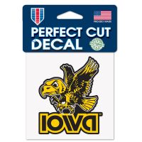 Iowa Hawkeyes / Vintage Collegiate IOWA - RETRO2 Perfect Cut Color Decal 4" x 4"