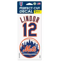 New York Mets Perfect Cut Decal Set of two 4"x4" Francisco Lindor