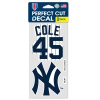 New York Yankees Perfect Cut Decal Set of two 4"x4" Gerrit Cole