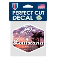 State / Louisiana Perfect Cut Color Decal 4" x 4"